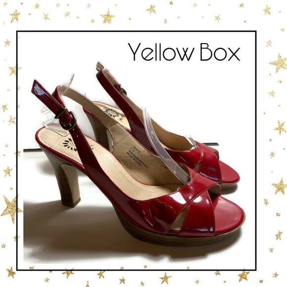 Yellow Box Red Patent "Taste" Heels 7.5 - Picture 1 of 5